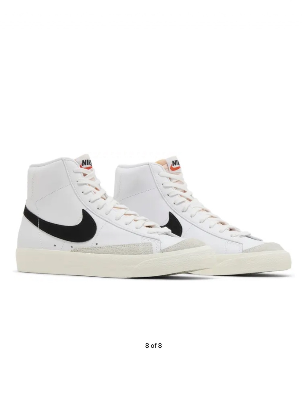 Nike Blazer Mid '77 Vintage White with Black Swoosh